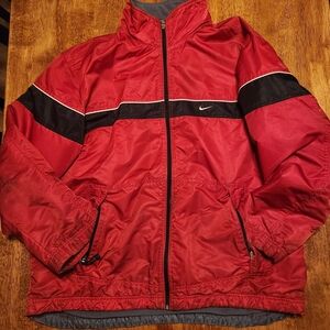 Nike Men's Red and Black Windbreaker